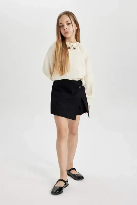 Girls Gabardine Shorts Skirt C0127A824SM - Defacto