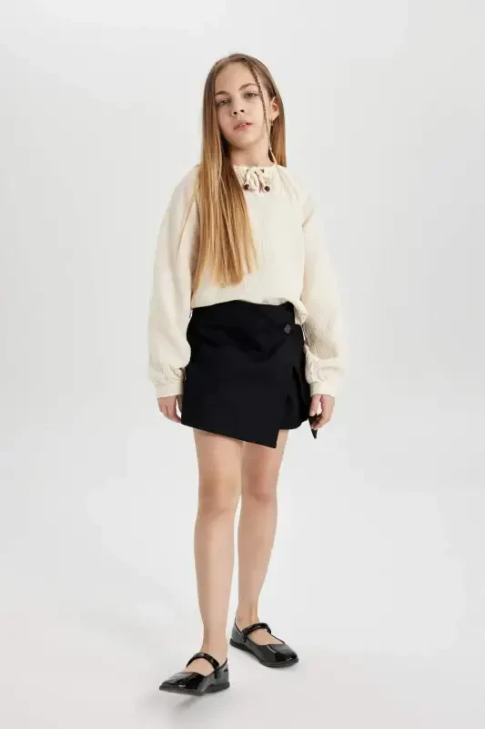 Girls Gabardine Shorts Skirt C0127A824SM - 2