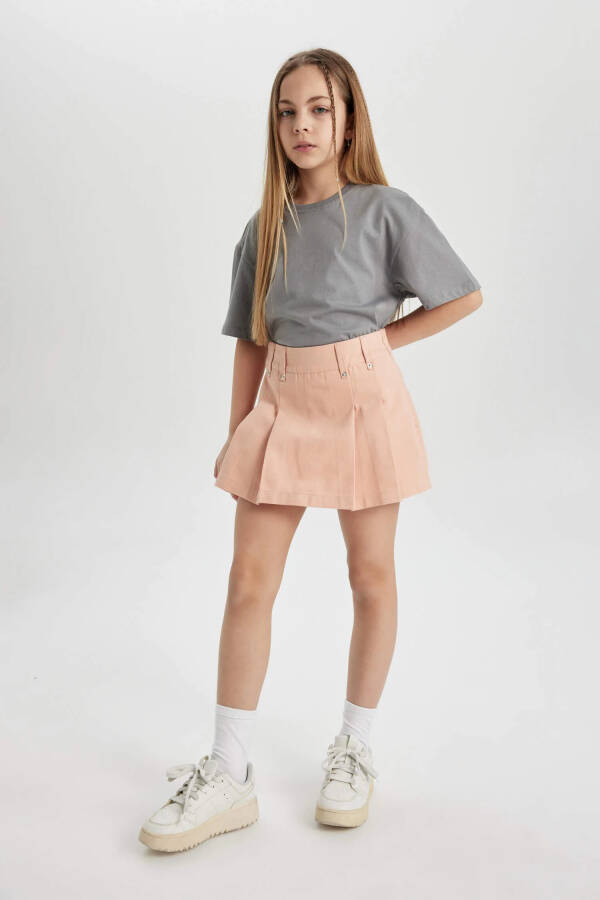 Girls' Gabardine Shorts Skirt Salmon - 7