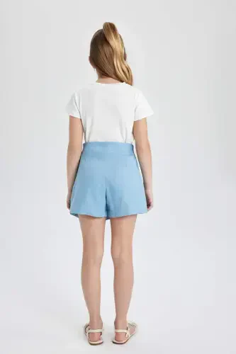 Girl's Gabardine Skort C0127A824SM-Blue - 8