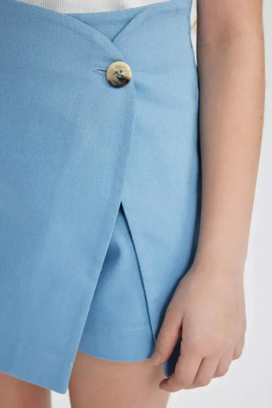 Girls' Gabardine Skort C0127A824SM - Blue-BE281 - 7