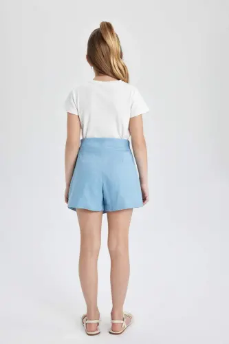 Girls' Gabardine Skort C0127A824SM - Blue-BE281 - 8