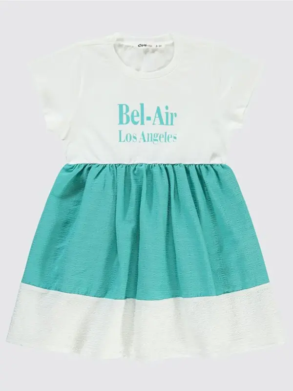 Girls Girl Dress 2-5 Years Old Green-Green - 1