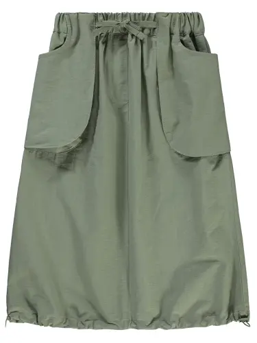 Girls Girl Skirt 6-9 Age Khaki-Khaki - 1