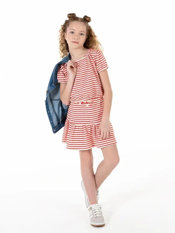 Girls Girl Skirt 6-9 Years Coral-Coral - 2