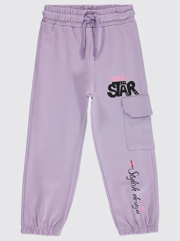 Girls Girls Tracksuit Bottoms 2-5 Years Digital Lavender-Purple - LC WAIKIKI