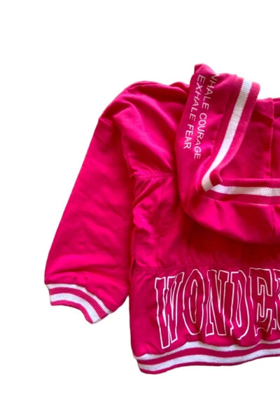 Girls' Hooded Relaxed Fit Seasonal Pocket Zippered Cardigan - 4