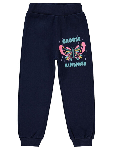 Girls Kids Sweatpants 2-5 Years Navy Blue - 3