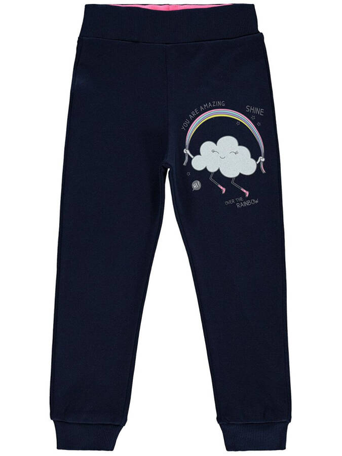 Girls Kids Sweatpants 2-5 Years Navy Blue - 1