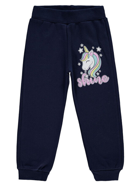 Girls Kids Sweatpants 2-5 Years Navy Blue - 3