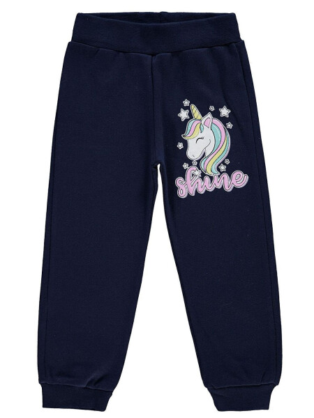 Girls Kids Sweatpants 2-5 Years Navy Blue - 1