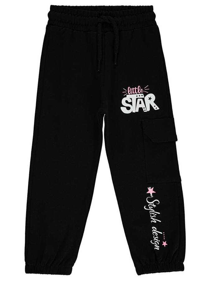 Girls Kids Sweatpants 2-5 Years Old Black - 1