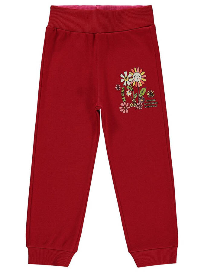 Girls Kids Sweatpants 2-5 Years Red - 3