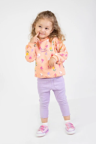 Girls & Kids Two-Thread Fabric Medium Thickness Knit Basic Tracksuit - HARİKA KİDS