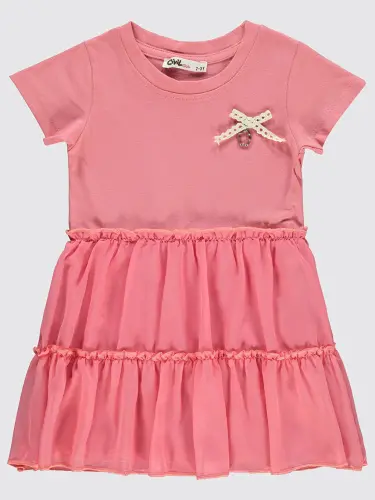 Girls Kız Çocuk Elbise 2-5 Yaş Gül Pembe-Pembe - 1