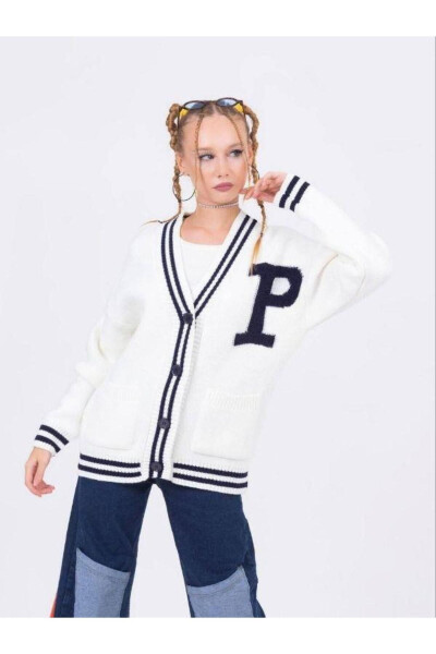 Girls' Knit Button-Up College Cardigan - 6