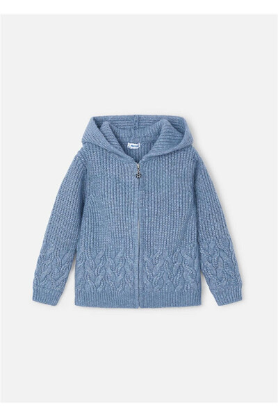 Girls Knit Hooded Jacket 4367 - 1