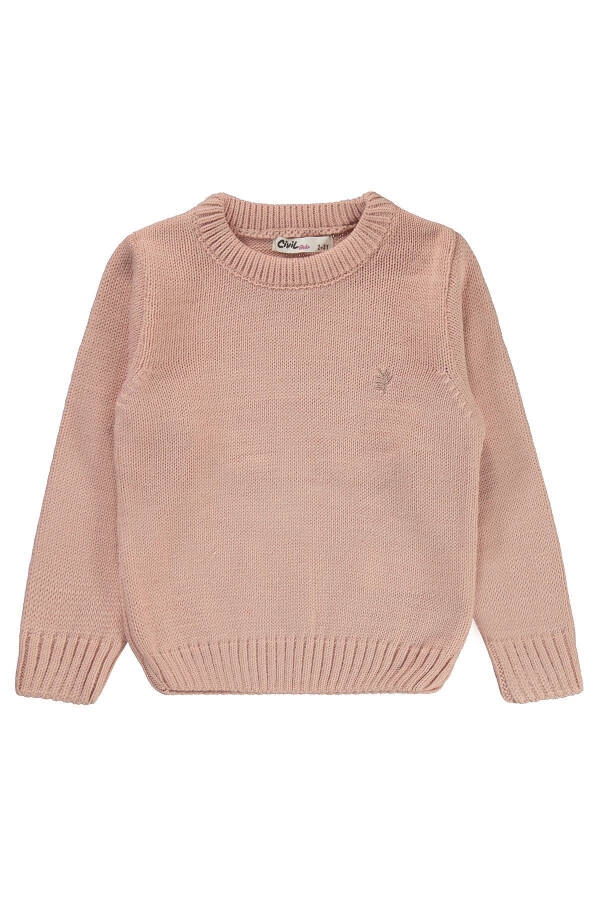 Girls' Knitted Sweater, Powder Pink, 2-5 Years - 4