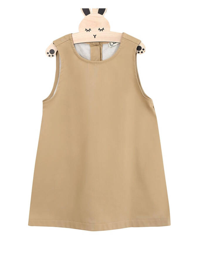 Girls Leather Button Detail Dress - 4