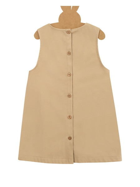 Girls Leather Button Detail Dress - 5