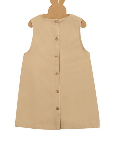 Girls Leather Button Detail Dress - 10