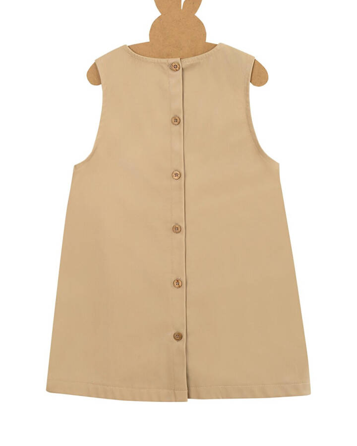 Girls Leather Button Detail Dress - 10