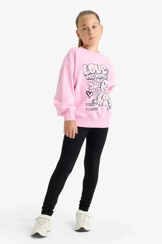 Girls' Long Leggings Black - 2