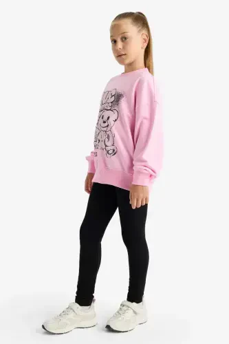 Girls' Long Leggings Black - 3