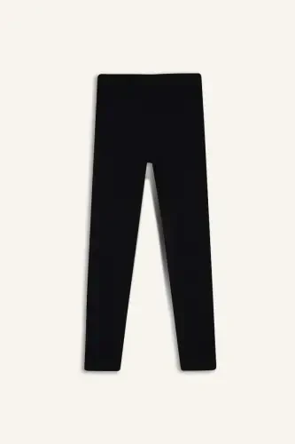 Girls' Long Leggings Black - 6