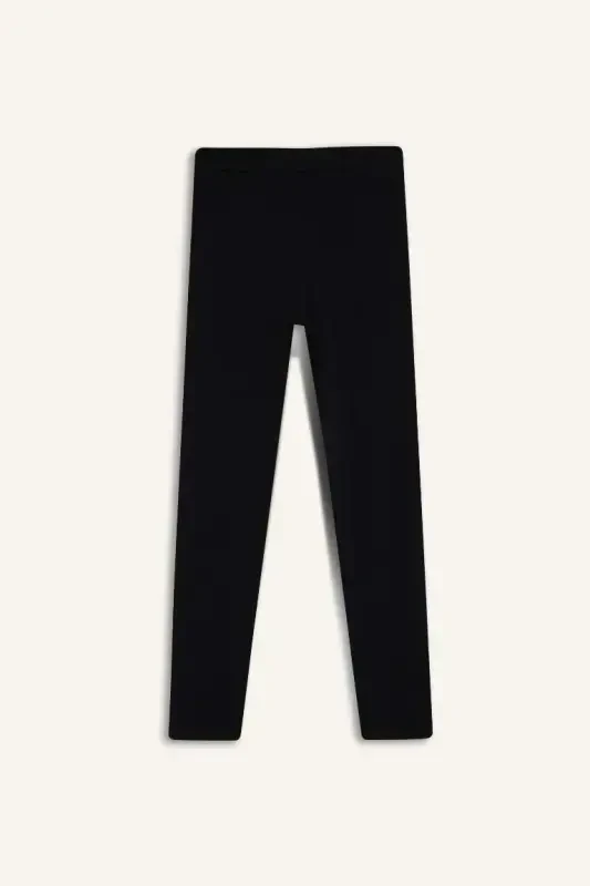 Girls' Long Leggings Black - 6