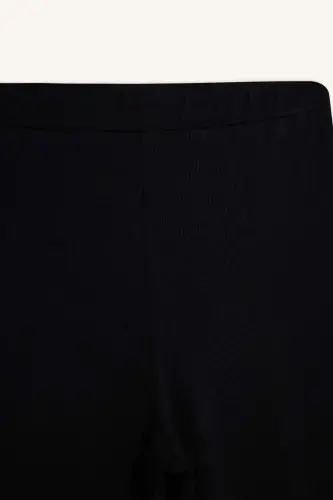 Girls' Long Leggings Black - 7