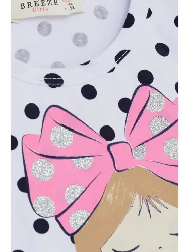 Girl's Long Sleeve Dress Thoughtful Girl Printed Polka Dot White (2-4 Years)-White - 4