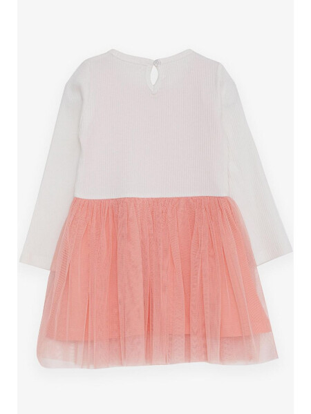 Girls' Long Sleeve Dress with Tulle in Ecru (3-5 Years) - LC WAIKIKI (1)