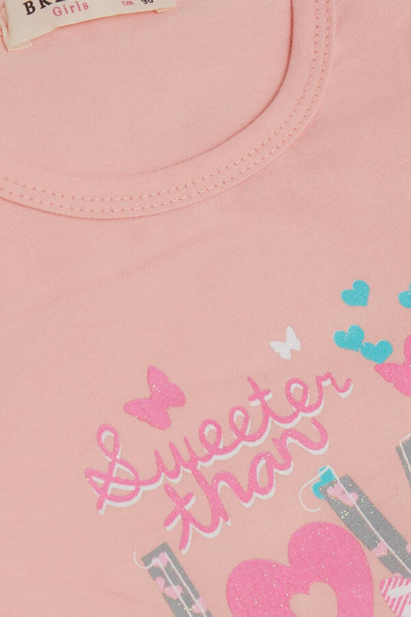 Girls' Long Sleeve Dress with Tulle, Printed, Powder (1.5-5 Years) - 7