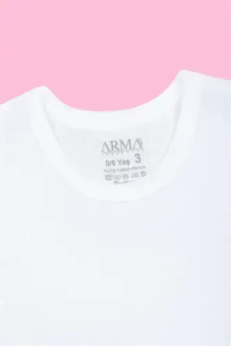 Girls Long Sleeve T-Shirt Bodysuit 100% Cotton Rib - BÜYÜKBEDENIZ (1)