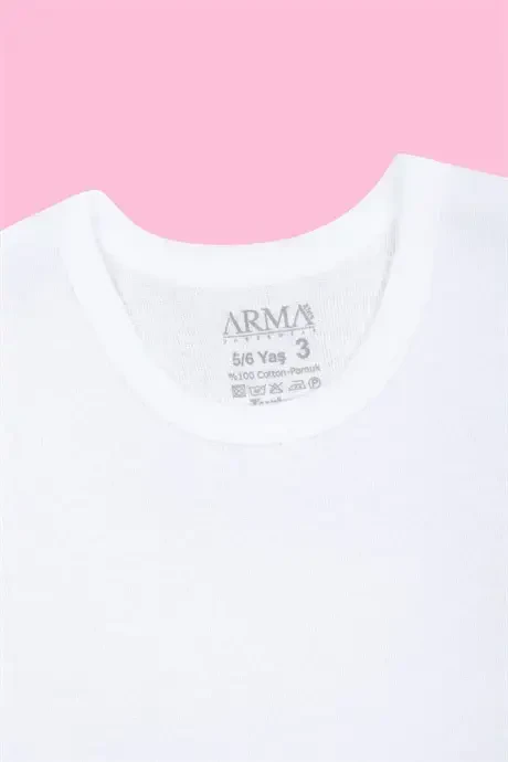 Girls Long Sleeve T-Shirt Bodysuit 100% Cotton Rib - 2