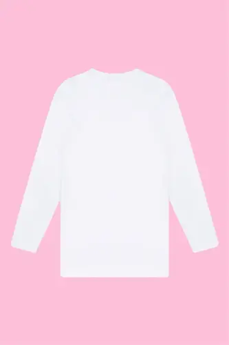 Girls Long Sleeve T-Shirt Bodysuit 100% Cotton Rib - 3