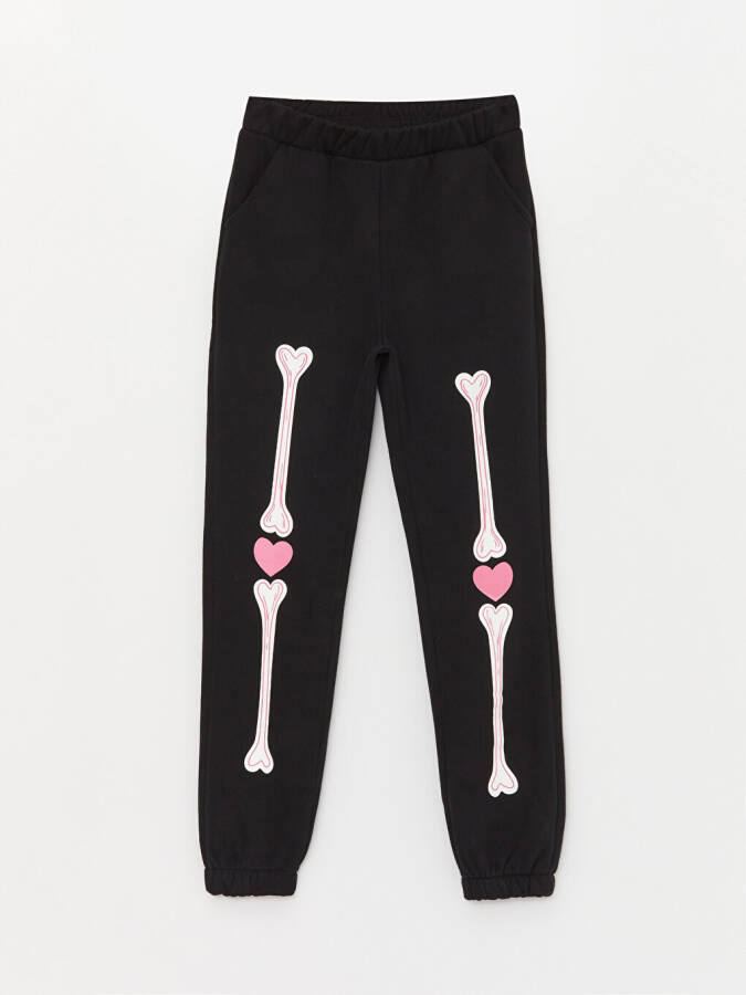 Girls' Long-Sleeved Sweatshirt and Jogger Pants with Bike Print - 22