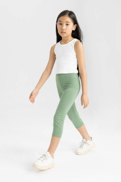 Girls Midi Tights Light Green - 1