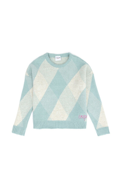 Girl's Mint Crew Neck Sweater 50271890-VR090 - 6