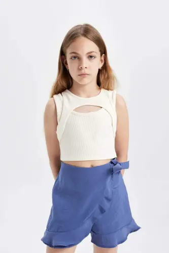 Girls Modal Shorts Skirt C8784A824HS - DEFACTO (1)