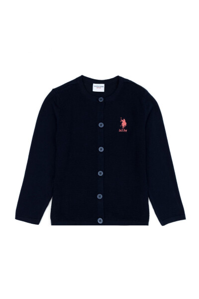 Girls' Navy Blue Knit Cardigan 50271881-VR033 - 4