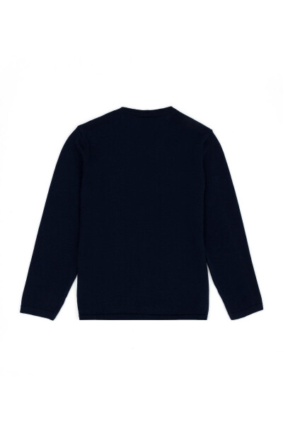 Girls' Navy Blue Knit Cardigan 50271881-VR033 - 5