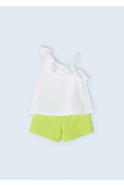 Girls' One-Shoulder 2-Piece Shorts Set - 14