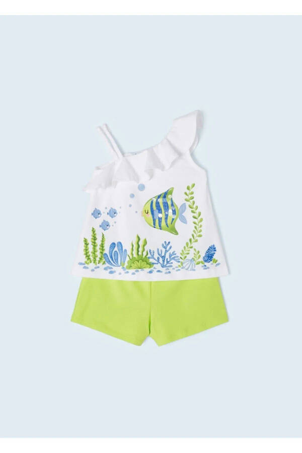 Girls' One-Shoulder 2-Piece Shorts Set - 15