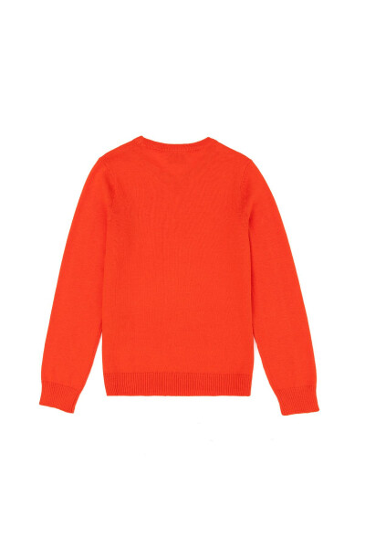 Girls Orange Basic Sweater 50269399-VR181 - 8