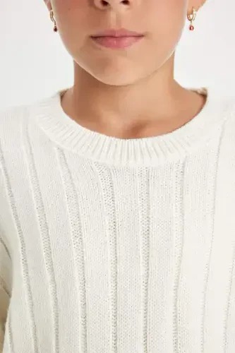 Girls' Oversize Fit Crew Neck Sweater C6945A824AU - 5