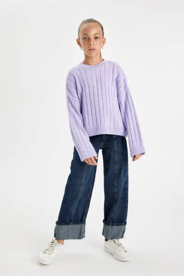 Girls Oversize Fit Crew Neck Sweater C6945A824AU - 2