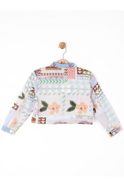 Girls' Palm Tree Pattern Jacket - 3