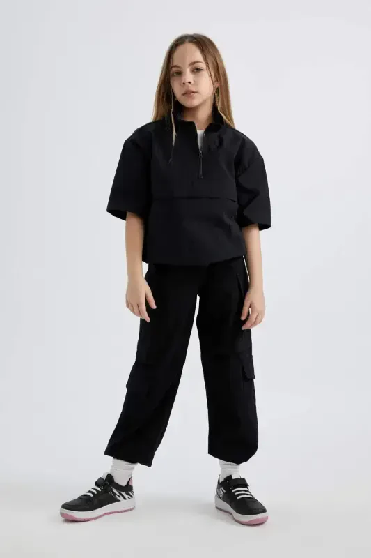 Girls' Parachute Cargo Cotton Pants C2053a824sp - 2